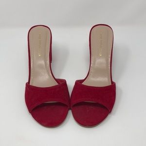 Red suede heels!